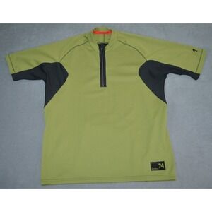Specialized Men's L Trail Top Short Sleeve Cycling Jersey Green 1/2 Zip Pocket